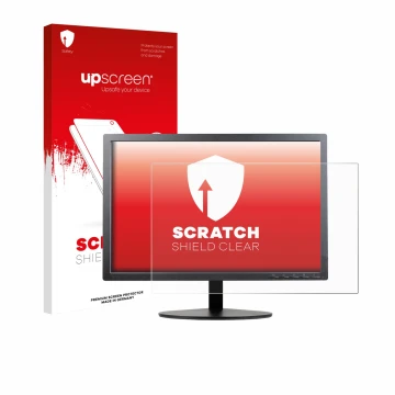 Parte frontale di una confezione del prodotto con il logo del marchio upscreen. Accanto è raffigurato il dispositivo Lenovo Th