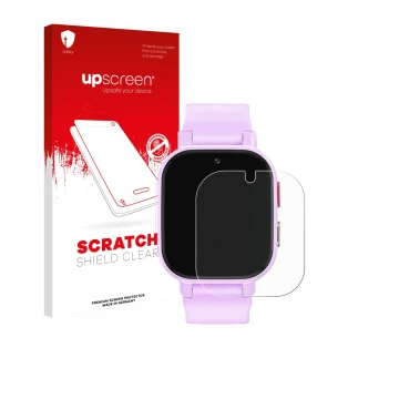 Parte frontale di una confezione del prodotto con il logo del marchio upscreen. Accanto è raffigurato il dispositivo Alutoria 