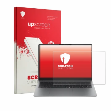 Parte frontale di una confezione del prodotto con il logo del marchio upscreen. Accanto è raffigurato il dispositivo HP 200 G2