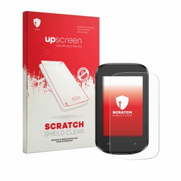 Parte frontale di una confezione del prodotto con il logo del marchio upscreen. Accanto è raffigurato il dispositivo igpsport 