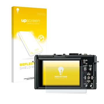 Parte frontale di una confezione del prodotto con il logo del marchio upscreen. Accanto è raffigurato il dispositivo Leica D-L