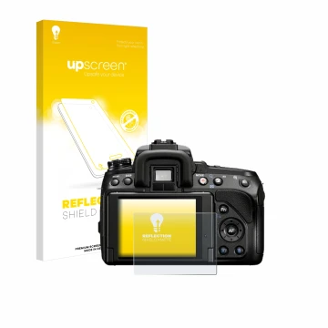 Parte frontale di una confezione del prodotto con il logo del marchio upscreen. Accanto è raffigurato il dispositivo Sony Alph