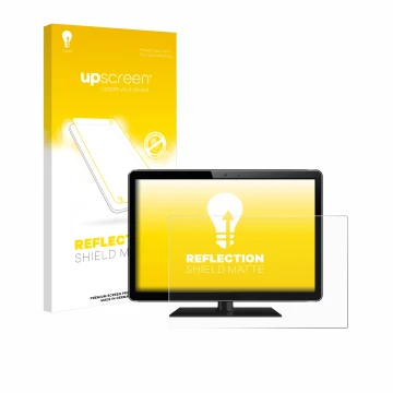 Parte frontale di una confezione del prodotto con il logo del marchio upscreen. Accanto è raffigurato il dispositivo con la re