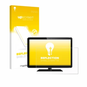 Parte frontale di una confezione del prodotto con il logo del marchio upscreen. Accanto è raffigurato il dispositivo con la re