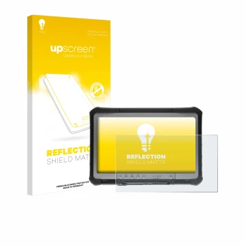 Parte frontale di una confezione del prodotto con il logo del marchio upscreen. Accanto è raffigurato il dispositivo Panasonic