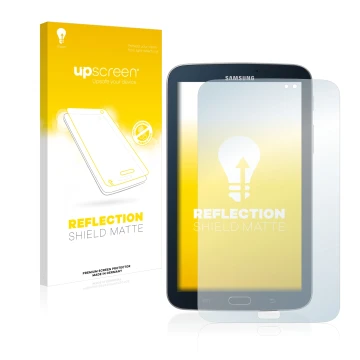 Parte frontale di una confezione del prodotto con il logo del marchio upscreen. Accanto è raffigurato il dispositivo Samsung G