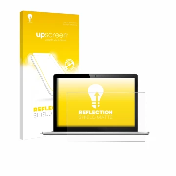 Parte frontale di una confezione del prodotto con il logo del marchio upscreen. Accanto è raffigurato il dispositivo con la re