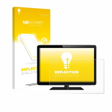 Parte frontale di una confezione del prodotto con il logo del marchio upscreen. Accanto è raffigurato il dispositivo con la re