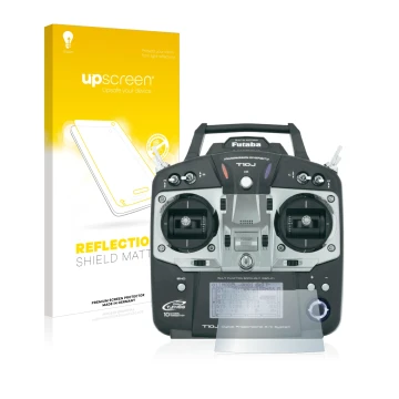 Parte frontale di una confezione del prodotto con il logo del marchio upscreen. Accanto è raffigurato il dispositivo Robbe Fut