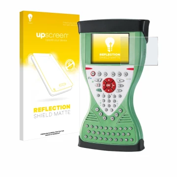 Parte frontale di una confezione del prodotto con il logo del marchio upscreen. Accanto è raffigurato il dispositivo Leica Viv