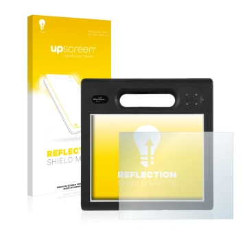 Parte frontale di una confezione del prodotto con il logo del marchio upscreen. Accanto è raffigurato il dispositivo Motion Co