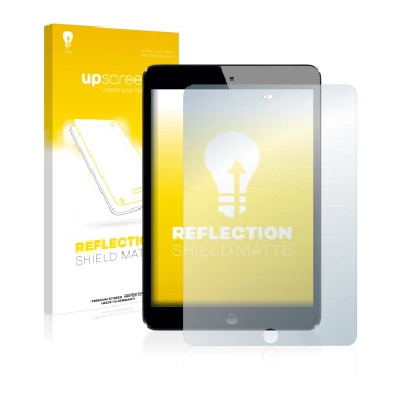 Parte frontale di una confezione del prodotto con il logo del marchio upscreen. Accanto è raffigurato il dispositivo Apple iPa