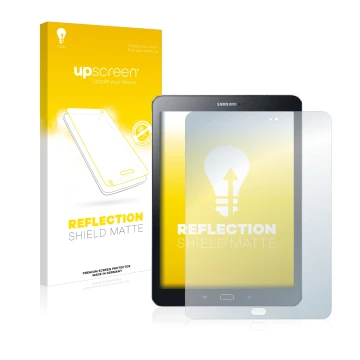 Parte frontale di una confezione del prodotto con il logo del marchio upscreen. Accanto è raffigurato il dispositivo Samsung G