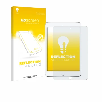 Parte frontale di una confezione del prodotto con il logo del marchio upscreen. Accanto è raffigurato il dispositivo Apple iPa