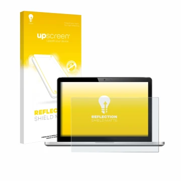 Parte frontale di una confezione del prodotto con il logo del marchio upscreen. Accanto è raffigurato il dispositivo con la re