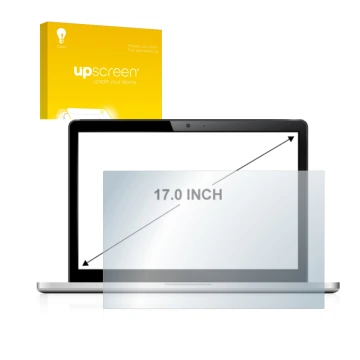 Parte frontale di una confezione del prodotto con il logo del marchio upscreen. Accanto è raffigurato il dispositivo con la re