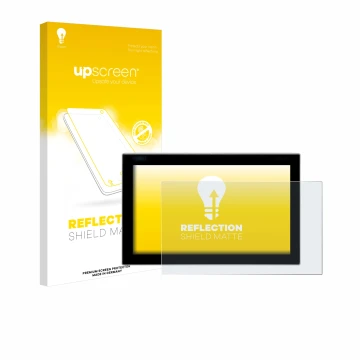 Parte frontale di una confezione del prodotto con il logo del marchio upscreen. Accanto è raffigurato il dispositivo Siemens S