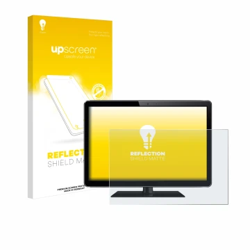 Parte frontale di una confezione del prodotto con il logo del marchio upscreen. Accanto è raffigurato il dispositivo con la re