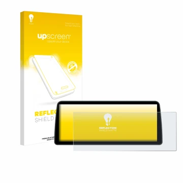 Parte frontale di una confezione del prodotto con il logo del marchio upscreen. Accanto è raffigurato il dispositivo BMW Profe