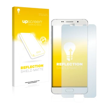 Parte frontale di una confezione del prodotto con il logo del marchio upscreen. Accanto è raffigurato il dispositivo Samsung G