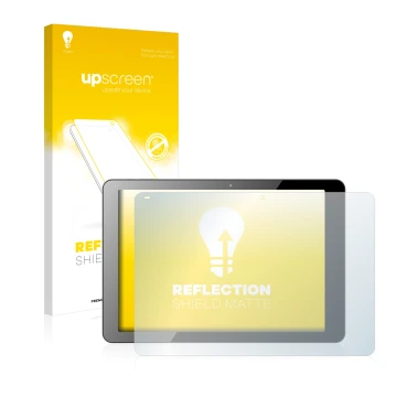 Parte frontale di una confezione del prodotto con il logo del marchio upscreen. Accanto è raffigurato il dispositivo Chuwi Hi1