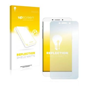 Parte frontale di una confezione del prodotto con il logo del marchio upscreen. Accanto è raffigurato il dispositivo LeTV Le 1