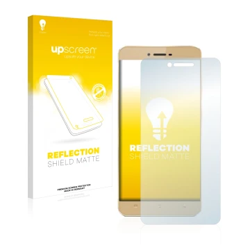 Parte frontale di una confezione del prodotto con il logo del marchio upscreen. Accanto è raffigurato il dispositivo Allview X