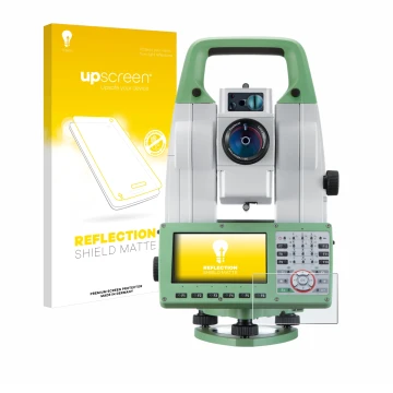 Parte frontale di una confezione del prodotto con il logo del marchio upscreen. Accanto è raffigurato il dispositivo Leica Viv