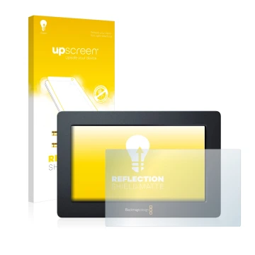 Parte frontale di una confezione del prodotto con il logo del marchio upscreen. Accanto è raffigurato il dispositivo Blackmagi