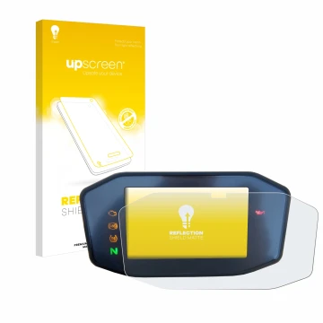 Parte frontale di una confezione del prodotto con il logo del marchio upscreen. Accanto è raffigurato il dispositivo KTM 690 D