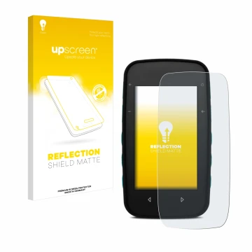 Parte frontale di una confezione del prodotto con il logo del marchio upscreen. Accanto è raffigurato il dispositivo CompeGPS 