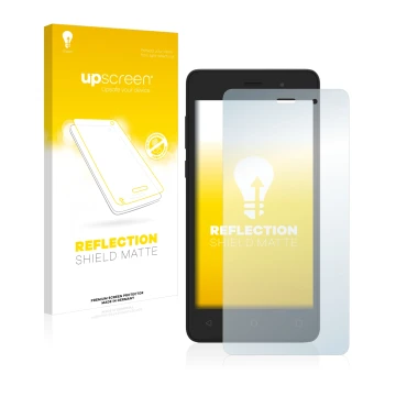 Parte frontale di una confezione del prodotto con il logo del marchio upscreen. Accanto è raffigurato il dispositivo Archos 45