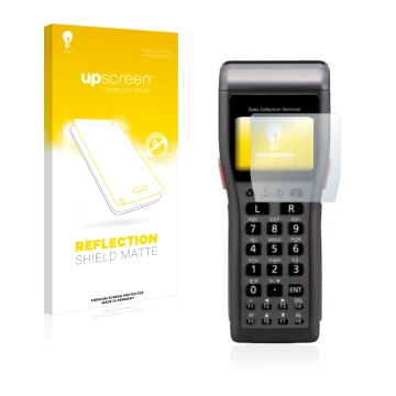 Parte frontale di una confezione del prodotto con il logo del marchio upscreen. Accanto è raffigurato il dispositivo Casio DT-