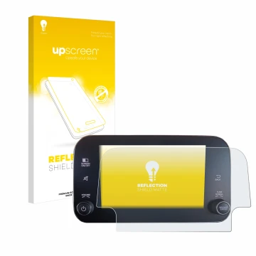 Parte frontale di una confezione del prodotto con il logo del marchio upscreen. Accanto è raffigurato il dispositivo Fiat Tipo