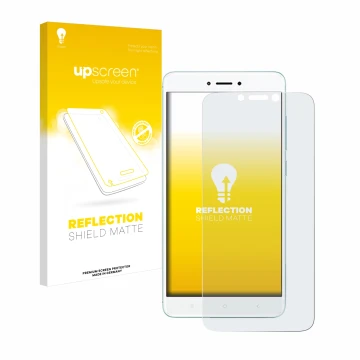 Parte frontale di una confezione del prodotto con il logo del marchio upscreen. Accanto è raffigurato il dispositivo Xiaomi Re