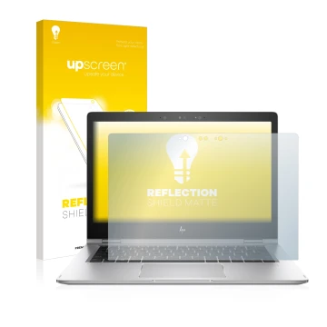 Parte frontale di una confezione del prodotto con il logo del marchio upscreen. Accanto è raffigurato il dispositivo HP EliteB