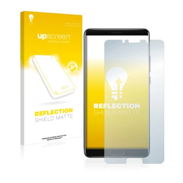 Parte frontale di una confezione del prodotto con il logo del marchio upscreen. Accanto è raffigurato il dispositivo Huawei Ma