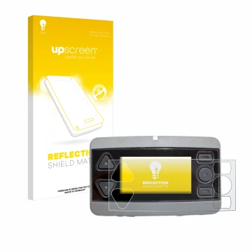 Parte frontale di una confezione del prodotto con il logo del marchio upscreen. Accanto è raffigurato il dispositivo Airbus P8