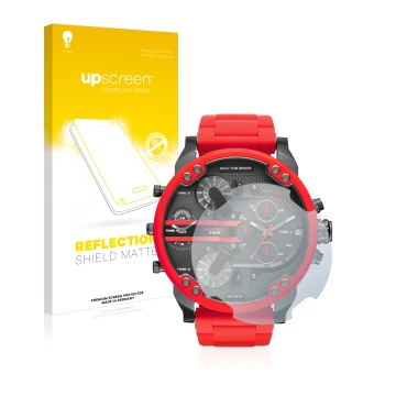 Parte frontale di una confezione del prodotto con il logo del marchio upscreen. Accanto è raffigurato il dispositivo Diesel DZ