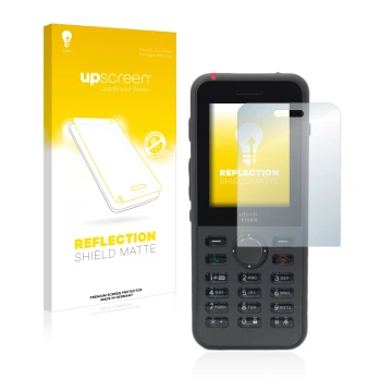 Parte frontale di una confezione del prodotto con il logo del marchio upscreen. Accanto è raffigurato il dispositivo Cisco IP 