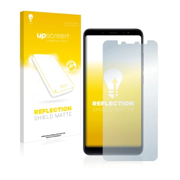 Parte frontale di una confezione del prodotto con il logo del marchio upscreen. Accanto è raffigurato il dispositivo Xiaomi Re