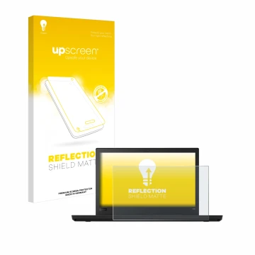 Parte frontale di una confezione del prodotto con il logo del marchio upscreen. Accanto è raffigurato il dispositivo Lenovo Th