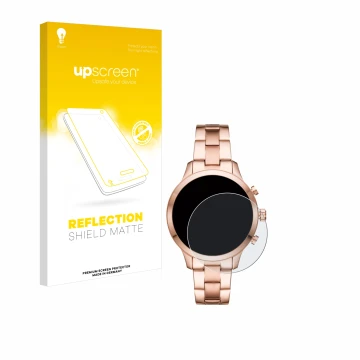 Parte frontale di una confezione del prodotto con il logo del marchio upscreen. Accanto è raffigurato il dispositivo Michael K