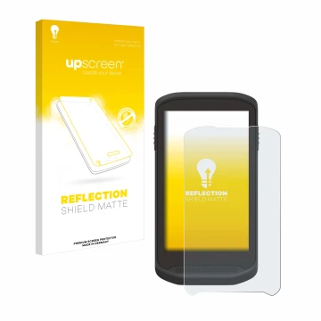 Parte frontale di una confezione del prodotto con il logo del marchio upscreen. Accanto è raffigurato il dispositivo Zebra TC2