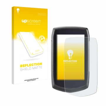 Parte frontale di una confezione del prodotto con il logo del marchio upscreen. Accanto è raffigurato il dispositivo A-Rival T