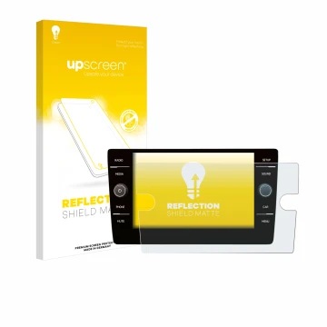 Parte frontale di una confezione del prodotto con il logo del marchio upscreen. Accanto è raffigurato il dispositivo Volkswage