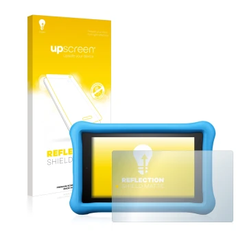 Parte frontale di una confezione del prodotto con il logo del marchio upscreen. Accanto è raffigurato il dispositivo Amazon Fi