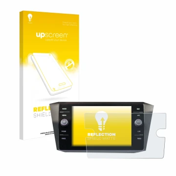 Parte frontale di una confezione del prodotto con il logo del marchio upscreen. Accanto è raffigurato il dispositivo Volkswage