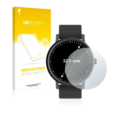 Parte frontale di una confezione del prodotto con il logo del marchio upscreen. Accanto è raffigurato il dispositivo Circolare