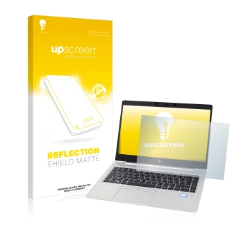 Parte frontale di una confezione del prodotto con il logo del marchio upscreen. Accanto è raffigurato il dispositivo HP EliteB